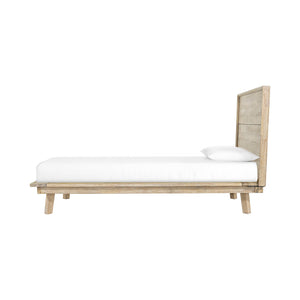 Lh Imports Gia Single Bed In Light Driftwood - Sturdy Solid Acacia Wood Design For Stunning Home Decor Beige Solid Acacia,Plywood Gia001sb
