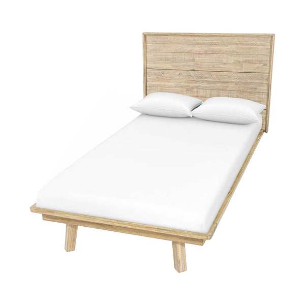 Lh Imports Gia Single Bed In Light Driftwood - Sturdy Solid Acacia Wood Design For Stunning Home Decor Beige Solid Acacia,Plywood Gia001sb