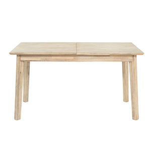Lh Imports Gia Small Extension Dining Table 55/71” - Stylish Light Driftwood With Easy Butterfly Leaf System Beige Solid Acacia Wood,Foldable Butterfly Leaf System Gia010