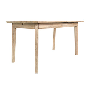 Lh Imports Gia Small Extension Dining Table 55/71” - Stylish Light Driftwood With Easy Butterfly Leaf System Beige Solid Acacia Wood,Foldable Butterfly Leaf System Gia010