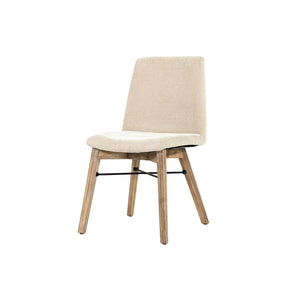 Lh Imports Gia Dining Chair - Light Driftwood Finish With Sand Upholstery For Modern Comfort And Style Beige Solid Acacia,Plywood,Pu Foam,Polyester Fiber Batting 100% Polyester Fabric Gia025-s
