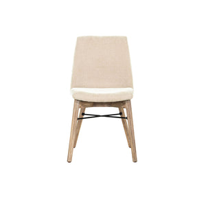 Lh Imports Gia Dining Chair - Light Driftwood Finish With Sand Upholstery For Modern Comfort And Style Beige Solid Acacia,Plywood,Pu Foam,Polyester Fiber Batting 100% Polyester Fabric Gia025-s
