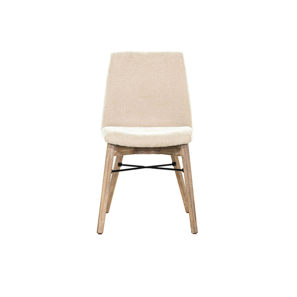 Lh Imports Gia Dining Chair - Light Driftwood Finish With Sand Upholstery For Modern Comfort And Style Beige Solid Acacia,Plywood,Pu Foam,Polyester Fiber Batting 100% Polyester Fabric Gia025-s