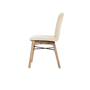 Lh Imports Gia Dining Chair - Light Driftwood Finish With Sand Upholstery For Modern Comfort And Style Beige Solid Acacia,Plywood,Pu Foam,Polyester Fiber Batting 100% Polyester Fabric Gia025-s