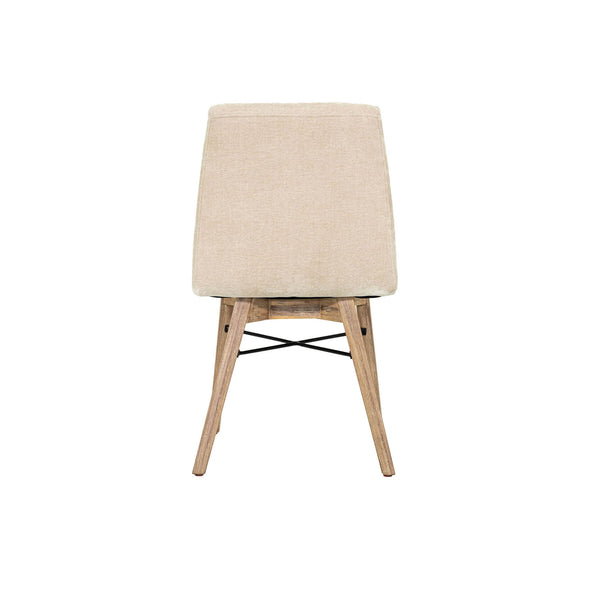 Lh Imports Gia Dining Chair - Light Driftwood Finish With Sand Upholstery For Modern Comfort And Style Beige Solid Acacia,Plywood,Pu Foam,Polyester Fiber Batting 100% Polyester Fabric Gia025-s