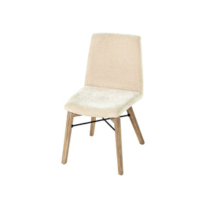 Lh Imports Gia Dining Chair - Light Driftwood Finish With Sand Upholstery For Modern Comfort And Style Beige Solid Acacia,Plywood,Pu Foam,Polyester Fiber Batting 100% Polyester Fabric Gia025-s