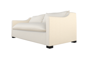Moss Home Ginger 98" Sofa - Timeless Elegance With Distinctive Arm And Knife Edge Cushions For Your Home Ivory 100% Olefin Ging-sof-98-celivo