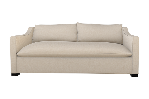 Moss Home Ginger 80" Sofa - Timeless Elegance With Distinctive Arm & Knife Edge Cushions For Modern Living Almond 100% Polyester Ging-sof-80-covalm