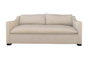 Moss Home Ginger 98" Sofa - Elegant Arm Design With Knife Edge Cushions For A Timeless Living Room Style Almond 100% Polyester Ging-sof-98-covalm