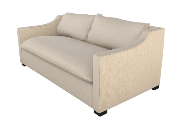 Moss Home Ginger 80" Sofa - Timeless Elegance With Distinctive Arm & Knife Edge Cushions For Modern Living Almond 100% Polyester Ging-sof-80-covalm