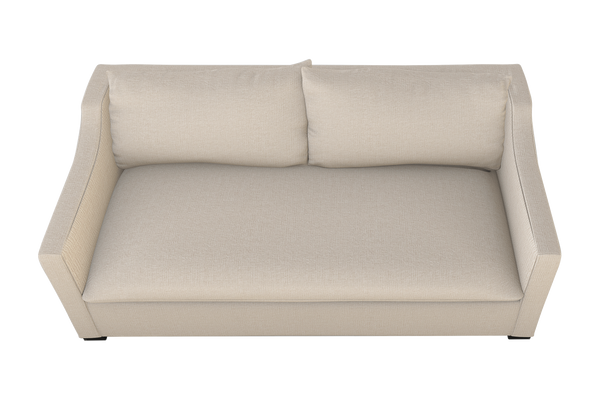 Moss Home Ginger 80" Sofa - Timeless Elegance With Distinctive Arm & Knife Edge Cushions For Modern Living Almond 100% Polyester Ging-sof-80-covalm