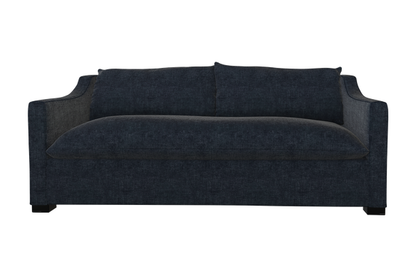 Moss Home Ginger 80" Sofa - Timeless Elegance With Distinctive Arm & Knife Edge Cushions For Modern Living Midnight 100% Polyester Ging-sof-80-covmid