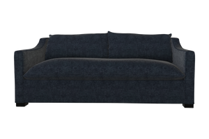 Moss Home Ginger 98" Sofa - Elegant Arm Design With Knife Edge Cushions For A Timeless Living Room Style Midnight 100% Polyester Ging-sof-98-covmid