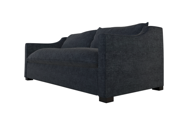Moss Home Ginger 80" Sofa - Timeless Elegance With Distinctive Arm & Knife Edge Cushions For Modern Living Midnight 100% Polyester Ging-sof-80-covmid