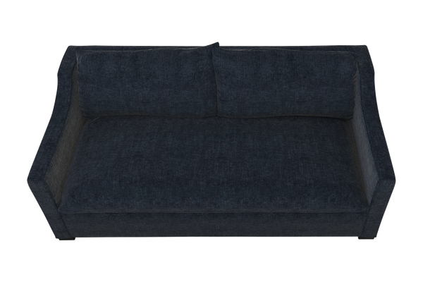 Moss Home Ginger 80" Sofa - Timeless Elegance With Distinctive Arm & Knife Edge Cushions For Modern Living Midnight 100% Polyester Ging-sof-80-covmid