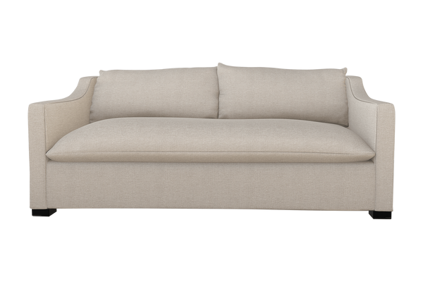 Moss Home Ginger 80" Sofa - Timeless Elegance With Distinctive Arm & Knife Edge Cushions For Modern Living Platinum 100% Polyester Ging-sof-80-covpla