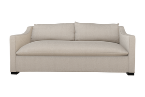 Moss Home Ginger 98" Sofa - Elegant Arm Design With Knife Edge Cushions For A Timeless Living Room Style Platinum 100% Polyester Ging-sof-98-covpla
