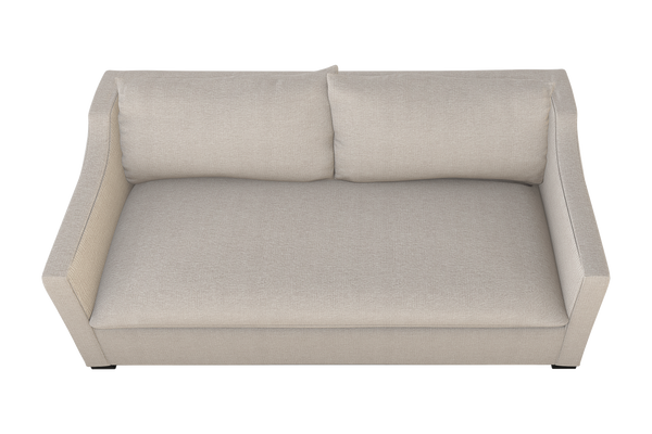 Moss Home Ginger 80" Sofa - Timeless Elegance With Distinctive Arm & Knife Edge Cushions For Modern Living Platinum 100% Polyester Ging-sof-80-covpla
