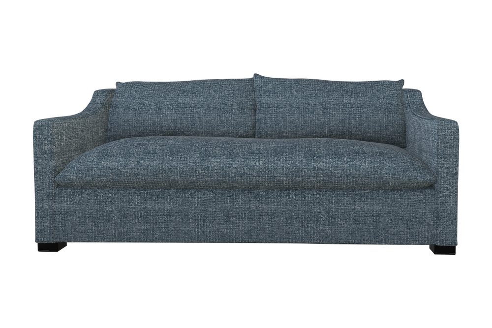 Moss Home Ginger 80" Sofa - Elegant Design With Distinctive Arm And Knife Edge Cushions For Modern Living Spaces Chambray 100% Polyester Ging-sof-80-doucha