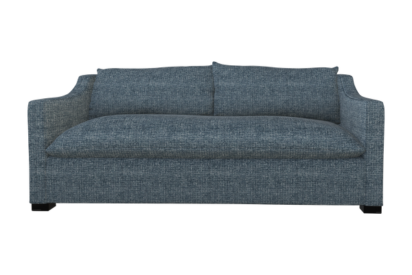 Moss Home Ginger 80" Sofa - Elegant Design With Distinctive Arm And Knife Edge Cushions For Modern Living Spaces Chambray 100% Polyester Ging-sof-80-doucha