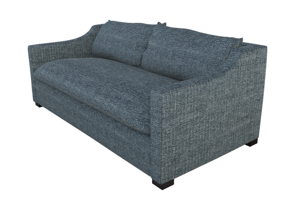 Moss Home Ginger 98" Sofa - Elegant Arm Design With Stylish Knife Edge Cushions For Contemporary Living Spaces Chambray 100% Polyester Ging-sof-98-doucha
