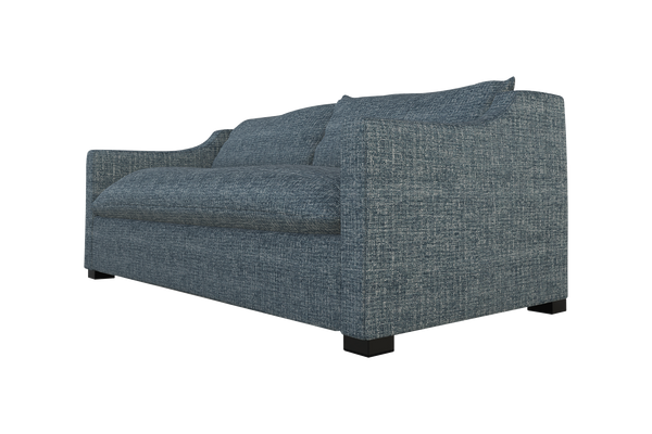Moss Home Ginger 98" Sofa - Elegant Arm Design With Stylish Knife Edge Cushions For Contemporary Living Spaces Chambray 100% Polyester Ging-sof-98-doucha