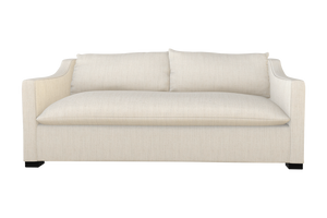 Moss Home Ginger 80" Sofa - Elegant Design With Distinctive Arm And Knife Edge Cushions For Modern Living Spaces Linen 100% Polyester Ging-sof-80-doulin