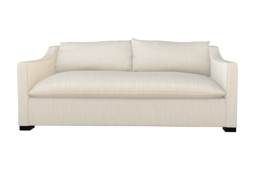 Moss Home Ginger 98" Sofa - Elegant Arm Design With Stylish Knife Edge Cushions For Contemporary Living Spaces Linen 100% Polyester Ging-sof-98-doulin