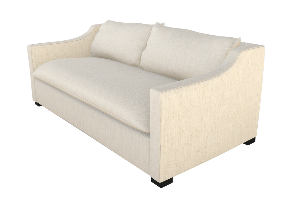 Moss Home Ginger 98" Sofa - Elegant Arm Design With Stylish Knife Edge Cushions For Contemporary Living Spaces Linen 100% Polyester Ging-sof-98-doulin