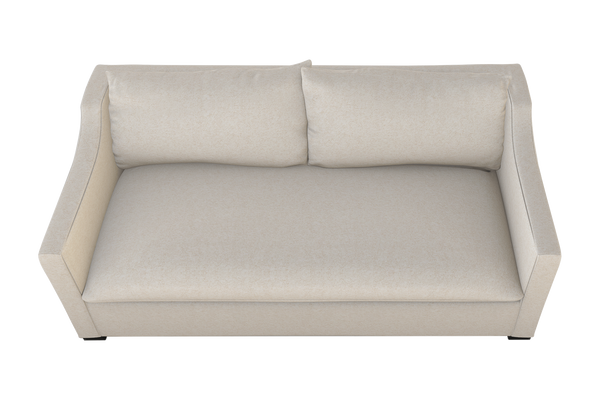 Moss Home Ginger 80" Sofa - Classic Contemporary Design With Distinctive Arm And Knife Edge Cushions For Style Vanilla 100% Olefin Ging-sof-80-halvan