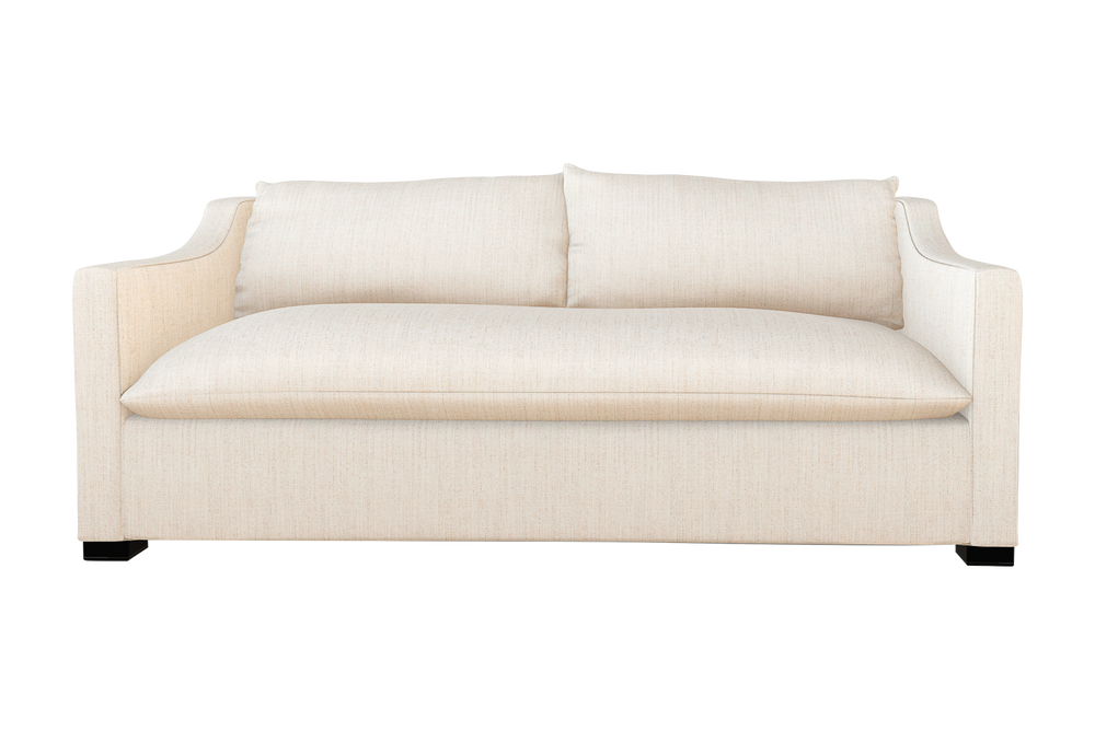 Moss Home Ginger 80" Sofa - Classic Contemporary Design With Distinctive Arm And Knife Edge Cushions For Style Cloud 100% Olefin Ging-sof-80-halclo
