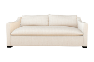 Moss Home Ginger 80" Sofa - Classic Contemporary Design With Distinctive Arm And Knife Edge Cushions For Style Cloud 100% Olefin Ging-sof-80-halclo