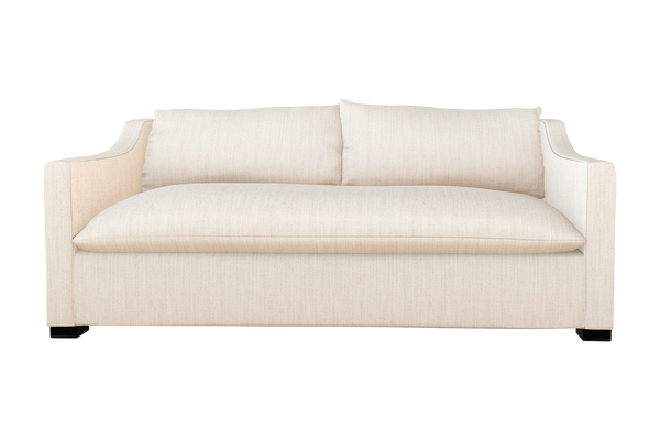 Moss Home Ginger 80" Sofa - Classic Contemporary Design With Distinctive Arm And Knife Edge Cushions For Style Cloud 100% Olefin Ging-sof-80-halclo