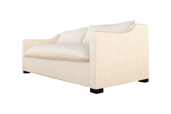 Moss Home Ginger 98" Sofa - Classic And Contemporary Style With Distinctive Arm And Knife Edge Cushions Cloud 100% Olefin Ging-sof-98-halclo