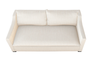 Moss Home Ginger 98" Sofa - Classic And Contemporary Style With Distinctive Arm And Knife Edge Cushions Cloud 100% Olefin Ging-sof-98-halclo