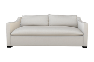 Moss Home Ginger 98" Sofa - Stylish Hot Seat Vanilla Fabric With Classic & Contemporary Design For Your Home Vanilla 90% Polyester,10% Linen Ging-sof-98-hotvan