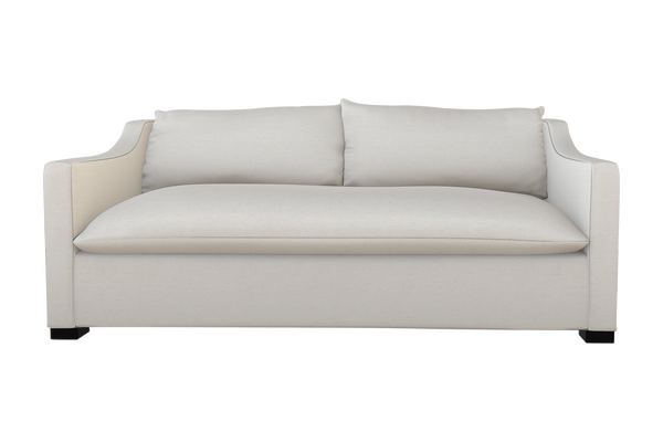 Moss Home Ginger 98" Sofa - Stylish Hot Seat Vanilla Fabric With Classic & Contemporary Design For Your Home Vanilla 90% Polyester,10% Linen Ging-sof-98-hotvan