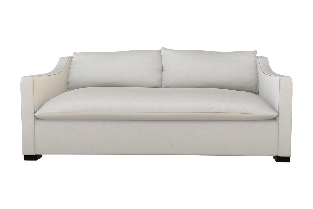 Moss Home Ginger 80" Sofa - Classic Meets Contemporary In Hot Seat Vanilla Fabric For Stylish Living Spaces Vanilla 90% Polyester,10% Linen Ging-sof-80-hotvan