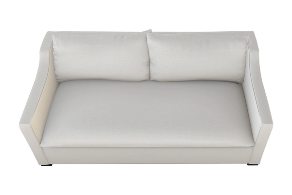 Moss Home Ginger 98" Sofa - Stylish Hot Seat Vanilla Fabric With Classic & Contemporary Design For Your Home Vanilla 90% Polyester,10% Linen Ging-sof-98-hotvan