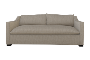 Moss Home Ginger 80" Sofa - Chic Low-key Cement Fabric With Classic Arm & Modern Knife Edge Cushions Cement 100% Polyester Ging-sof-80-lowcem