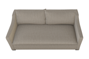 Moss Home Ginger 98" Sofa - Stylish Low-key Cement Fabric With Distinctive Arm And Knife Edge Cushions Cement 100% Polyester Ging-sof-98-lowcem