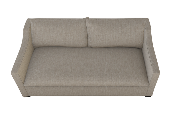 Moss Home Ginger 98" Sofa - Stylish Low-key Cement Fabric With Distinctive Arm And Knife Edge Cushions Cement 100% Polyester Ging-sof-98-lowcem