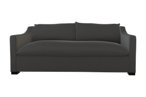 Moss Home Ginger 98" Sofa - Classic And Contemporary Design With Distinctive Arm And Knife Edge Cushions Anthracite 54% Polyester 36% Viscose 10% Linen Ging-sof-98-offant