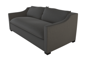 Moss Home Ginger 98" Sofa - Classic And Contemporary Design With Distinctive Arm And Knife Edge Cushions Anthracite 54% Polyester 36% Viscose 10% Linen Ging-sof-98-offant