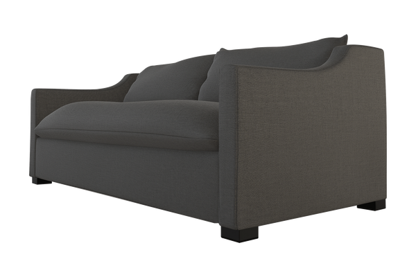 Moss Home Ginger 80" Sofa - Unique Arm Design & Knife Edge Cushions For Stylish Living Room Comfort Anthracite 54% Polyester 36% Viscose 10% Linen Ging-sof-80-offant