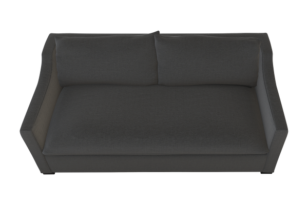 Moss Home Ginger 98" Sofa - Classic And Contemporary Design With Distinctive Arm And Knife Edge Cushions Anthracite 54% Polyester 36% Viscose 10% Linen Ging-sof-98-offant