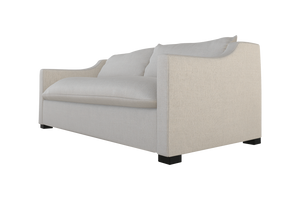 Moss Home Ginger 80" Sofa - Unique Arm Design & Knife Edge Cushions For Stylish Living Room Comfort Ash 54% Polyester 36% Viscose 10% Linen Ging-sof-80-offash