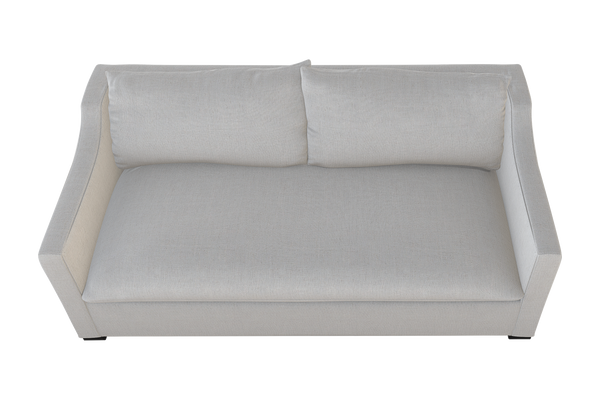 Moss Home Ginger 98" Sofa - Classic And Contemporary Design With Distinctive Arm And Knife Edge Cushions Ash 54% Polyester 36% Viscose 10% Linen Ging-sof-98-offash