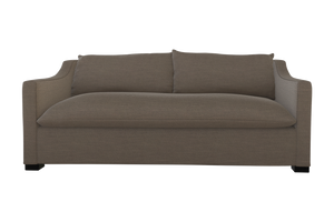 Moss Home Ginger 80" Sofa - Unique Arm Design & Knife Edge Cushions For Stylish Living Room Comfort Cafe 54% Polyester 36% Viscose 10% Linen Ging-sof-80-offcaf