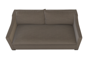 Moss Home Ginger 98" Sofa - Classic And Contemporary Design With Distinctive Arm And Knife Edge Cushions Cafe 54% Polyester 36% Viscose 10% Linen Ging-sof-98-offcaf